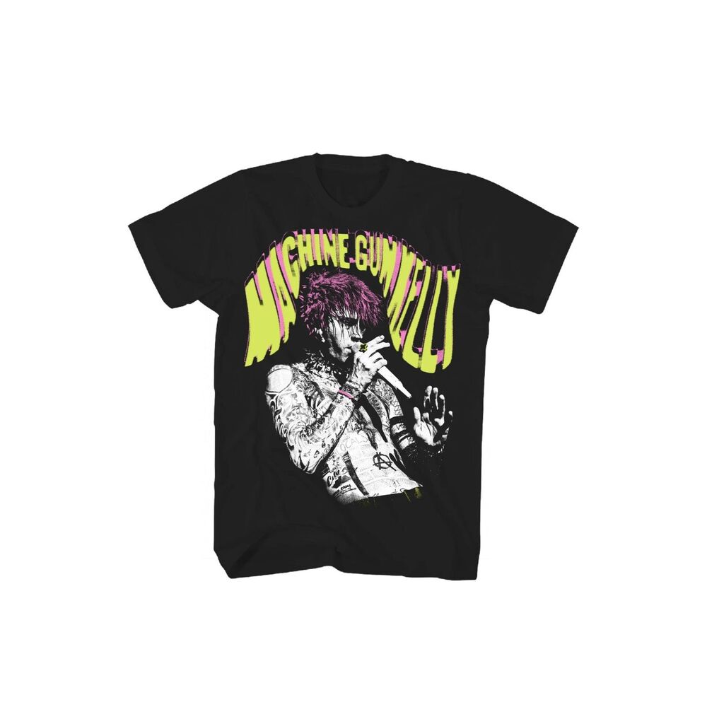 MACHINE GUN KELLY SINGING PHOTO BLACK TEE